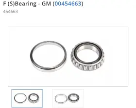 454663 Acdelco New Front Wheel Bearing Part Number -