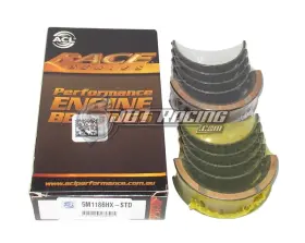 Evo1-3 Acl 5m1186hx-std Race Main Bearings .001 Oil Clearance For Mitsubishi Evo 1/2/3 4g63 7-bolt