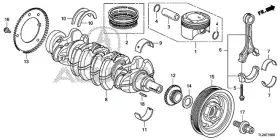 13324-prb-a01 Acura Genuine Bearing D Main Upper Green Daido