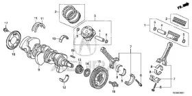 13341-r9p-a01 Acura Genuine Bearing A Main Lower Black Daido