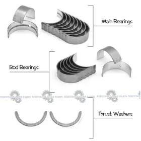Tw-11896 Aftermarket Products Mb/rb/tw-11896 Fit 14-19 Hyundai Main Rod Bearings Set G4nc 2.0l Hy23