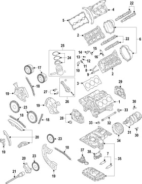 Audi 06e-105-591-ab-bla Genuine Engine Crankshaft Main Bearing
