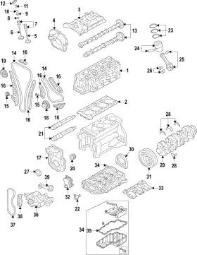 06k-105-591-ag-bla Audi Genuine Main Bearings