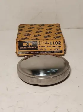 41102 Bk Exterior Exposed Type 3 Chrome Gas Cap Fits Classic Cars. B116