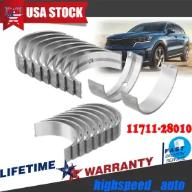 11711-28010 Carbole New Main Rod Bearings Fits 2002-2010 Toyota Scion 2.0l 2.4l Dohc 1azfe 2azfe Std