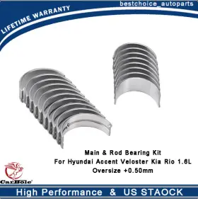 21020-2b120 Carbole 21020-2b100 Main And Rod Bearing Kit For Hyundai Accent Veloster Kia Rio 1.6l Oversize 0.50mm