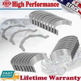 Cpw6185 Carbole Main Rod Bearings Thrust Washers For 93-14 Ford Lincoln 4.6l V8 Romeo Cu. 281