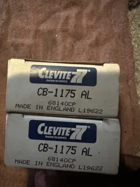 Cb-1175 Clevite Al Connecting Rod Bearing 2 Pair