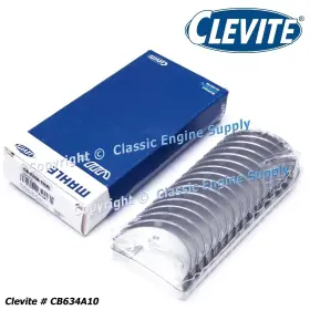 Cb634a10 Clevite .010 Under Size Rod Bearing Set Fits Ford 302 289 260 255 221 V8 Engines