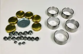 Ep-843-br Clevite & Elgin Brass Freeze Plugs And Cam Bearings 1991-2000 Big Block Chevy Bb 454 427 366
