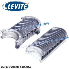 Ms590a Clevite A Series Standard Size Rod And Main Bearings Fits Ford 302 289 260 255 221