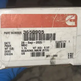 3650905 Cummins Genuine Oem Main Bearing