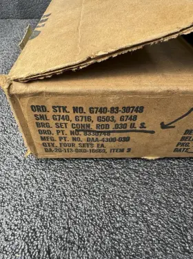 Daa-4300-030 Detroit Aluminum & Brass Corp Willys M38 Jeep Connecting Rod Bearing Set .030 Military Surplus Nos