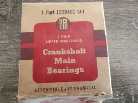 1238461 Dodge Nos Oem Mopar Chrysler Crankshaft Main Bearing #1238461 Std All 1934-47 V8