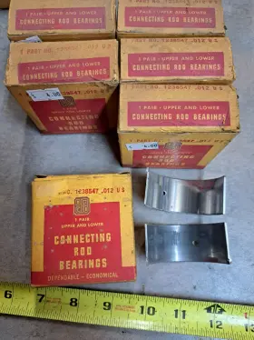 1238547 Dpcd Lot Of 6 Pairs Nos .012 Connecting Rod Bearings For 1930s Plymouth Dodge