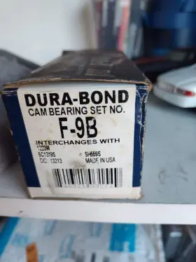 1223m Dura-bond F-9b Cam Bearings Ford Y-block 239 256 272 292 312 Drilled # 3 Journal