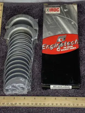 Bc305j010 Enginetech Engine Main Bearings .010 Inch 1967-1997 Ford 240 250 300-l6