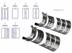 Bc314j020 Enginetech Engine Crankshaft Main Bearing Set