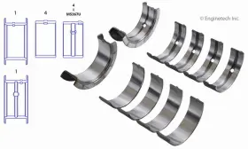 Bc504j.50 Enginetech Engine Crankshaft Main Bearing Set