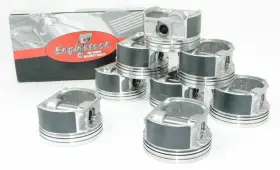 K5047 Enginetech Mercruiser Chevy 454 F/t Coated Skirts Pistons And Rings Set Of 8 .040