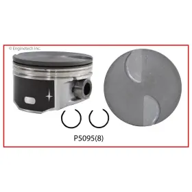 Enginetech P5095.020 Pistons Chevy Ls 5.3l Flat Top 2010-2014 .020