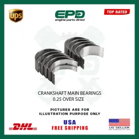 Lr-508ps-crb1106 Epd Land Rover Range 508ps 5.0 Petrol V8 Jaguar Aj133 Crankshaft Bearings 0.25