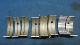 1960-010 Ertel 1956-1962 Chevrolet 235 Main Bearing Set 010 Usa Made Loctab Uppers Doweled Low