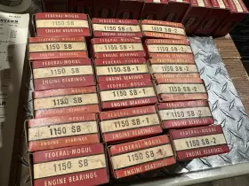 1150sb Federal Mogul Nos 1941 42 46 47 48 Oldsmobile 6 Rod Bearing Set Std .001 Or .002