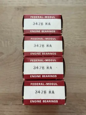 Federal-mogul 3426-ra 3426 Ra Engine Bearings Nos Vintage - Set Of 4 Boxes