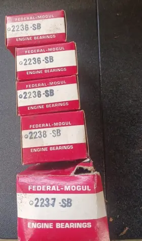 Federal Mogul 4009-m New Old Stock Main Bearing Set Standard Size 57-58 Desoto 392 Hemi