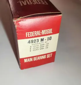 4923m-10 Federal Mogul Main Bearing Set Size .010 For 1955-73 Chrysler Dodge Plymouth