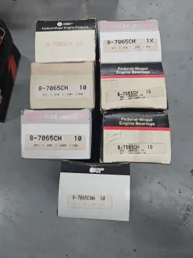 8-7065cha Federal Mogul 8-7065ch Lot Of Chevy 283/327 Rod Bearings - 87065ch 10 87064ch 1x