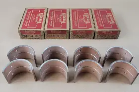 9800ca-20 Federal Mogul 4 New Nos Rod Bearings .020 1938-1942 90 Hp 221 81a-6211