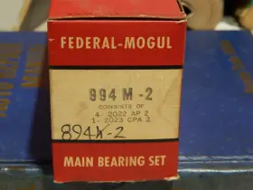 Federal Mogul / General Motors 894k 002 Over Main Set Chevrolet/gmc/studebaker 265 283 302 327ci V8s 1957-1967