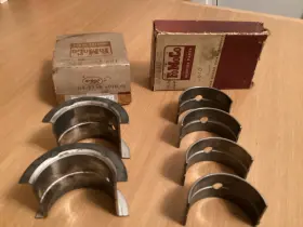 1ba-6331-b2 Ford 1949-53 Nos Flathead Set Of Main Bearings Front Center And Rear Mains .010