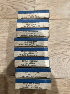 C1ae-6211-m Ford 8 Pairs New Nos Mercury Conn Rod Bearing