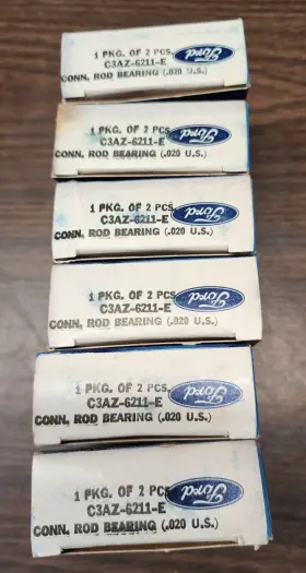 C3az-6211-e Ford 1961 - 1967 223 262 Connecting Rod Bearing Set 020 Usa Nos