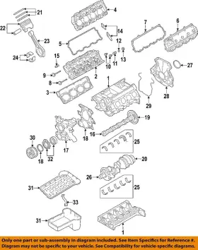 3c3z-6d309-aa Ford Oem 03-10 F-350 Super Duty-engine Crankshaft Main Bearing 3c3z6d309aa