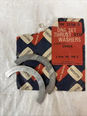 W2114-s Glacier Simca Aronde And 1100 Nos Thrust Washers 1962-1968