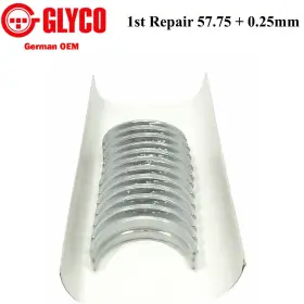 602-030-06-40 Glyco 102 030 20 40 57.75mm 0.25mm Main Bearing Set Mercedes 190d 2.5 300d Turbo 602 11