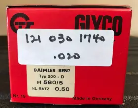 H580 Glyco H580/5 0.50 Engine Main Bearings - Fits Mbz 200 And 200d 1965-1968