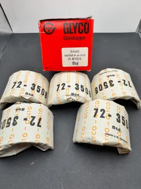 H976 Glyco H976/5 Main Bearing Set Std - #h976/5 Saab Nos Vintage Parts T1