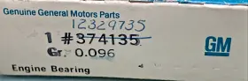 12329735 Gm 374135 New Genuine Engine Bearing 87 Pontiac Chevrolet Replaces #2