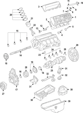 97386927 Gm Genuine Engine Crankshaft Bearing Set
