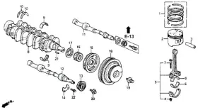 13213-ph3-004 Honda Genuine Bearing C Connecting Rod Brown Taiho