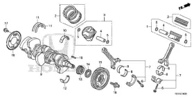 13214-r70-d01 Honda Genuine Bearing D Connecting Rod Yellow Daido