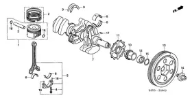 13216-phm-023 Honda Genuine Bearing F Connecting Rod Purple
