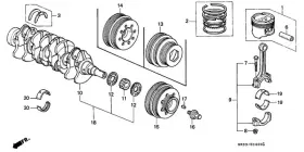 13327-plc-003 Honda Genuine Bearing G Main Red Daido