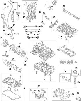 21020-2j050 Hyundai Genuine Main Bearings