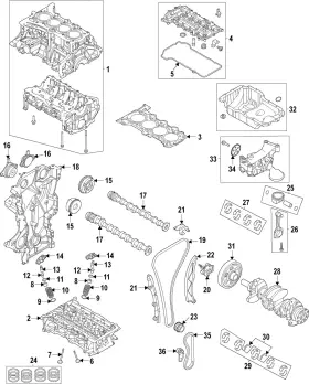21020-2m020 Hyundai Genuine Engine Crankshaft Main Bearing